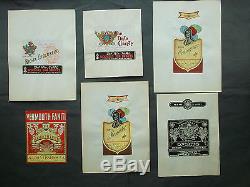 35x Wine Liquor Champagne Tequila Label Collection Mexico Trademans Samples