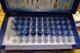 39 X Leyenda Del Milagro Tequila Blue Shot Glasses & 2 Bar Rails Withbox