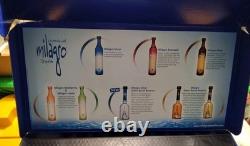 39 X Leyenda del Milagro Tequila Blue Shot Glasses & 2 Bar Rails WithBox