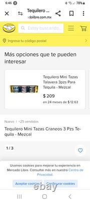 3 Mexican mini Tequilero Mojito cups, which can be used for tequila