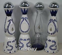 4 Clase Azul Tequila Talavera Pottery Hand Painted & Plata 750ml EMPTY BOTTLES