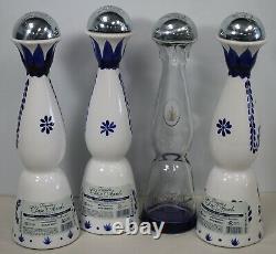 4 Clase Azul Tequila Talavera Pottery Hand Painted & Plata 750ml EMPTY BOTTLES