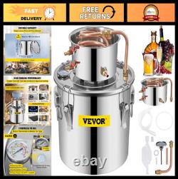 5Gal Alcohol Distiller Kit Stainless Steel Home Brewing, Copper Tube, Thermome