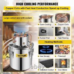5Gal Alcohol Distiller Kit Stainless Steel Home Brewing, Copper Tube, Thermome