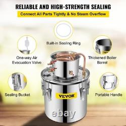 5Gal Alcohol Distiller Kit Stainless Steel Home Brewing, Copper Tube, Thermome