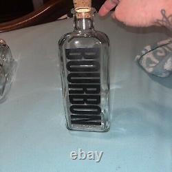 6 NEW TCW Wheaton Glass LIQUOR BOTTLE Bourbon Scotch Gin Vodka Tequila Rum USA