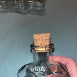 6 NEW TCW Wheaton Glass LIQUOR BOTTLE Bourbon Scotch Gin Vodka Tequila Rum USA