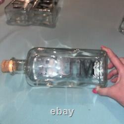6 NEW TCW Wheaton Glass LIQUOR BOTTLE Bourbon Scotch Gin Vodka Tequila Rum USA