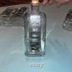 6 NEW TCW Wheaton Glass LIQUOR BOTTLE Bourbon Scotch Gin Vodka Tequila Rum USA
