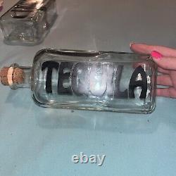6 NEW TCW Wheaton Glass LIQUOR BOTTLE Bourbon Scotch Gin Vodka Tequila Rum USA
