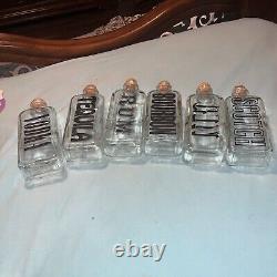 6 NEW TCW Wheaton Glass LIQUOR BOTTLE Bourbon Scotch Gin Vodka Tequila Rum USA