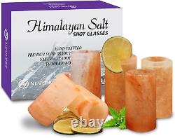 6 PCS Himalayan Salt Shot Glasses for Tequila, All Natural Himalayan Salt Tequil