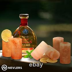 6 PCS Himalayan Salt Shot Glasses for Tequila, All Natural Himalayan Salt Tequil