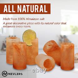6 PCS Himalayan Salt Shot Glasses for Tequila, All Natural Himalayan Salt Tequil