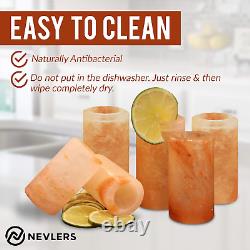 6 PCS Himalayan Salt Shot Glasses for Tequila, All Natural Himalayan Salt Tequil