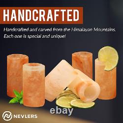 6 PCS Himalayan Salt Shot Glasses for Tequila, All Natural Himalayan Salt Tequil