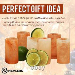 6 PCS Himalayan Salt Shot Glasses for Tequila, All Natural Himalayan Salt Tequil