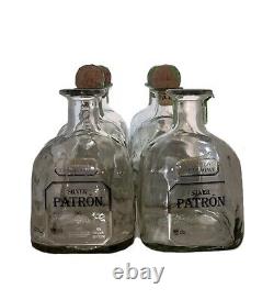 6 Patron Silver Tequila De Agave 750mL Empty Bottle Cork
