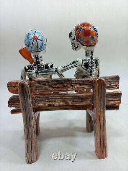 7 BENCH buddy tequila guitar catrina talavera ceramic mexican day of the dead