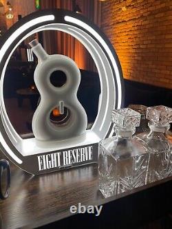 818 tequila light up liquor sign and holder display club white eight reserve