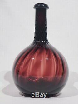 ANTIQUE Mouth Blown AMETHYST GLASS TEQUILA DECANTER BOTTLE Metropolitan Museum