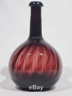 ANTIQUE Mouth Blown AMETHYST GLASS TEQUILA DECANTER BOTTLE Metropolitan Museum