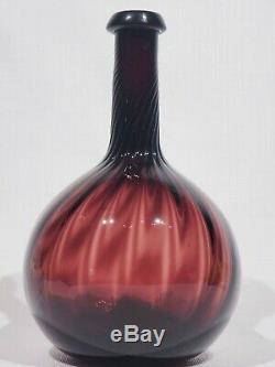 ANTIQUE Mouth Blown AMETHYST GLASS TEQUILA DECANTER BOTTLE Metropolitan Museum