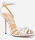 Aquazzura Tequila Laminated Leather Sandal 105 (size 37)