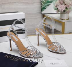 AQUAZZURA Tequila Blush Leather Sandals