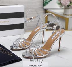 AQUAZZURA Tequila Blush Leather Sandals