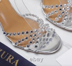 AQUAZZURA Tequila Blush Leather Sandals