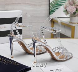 AQUAZZURA Tequila Blush Leather Sandals