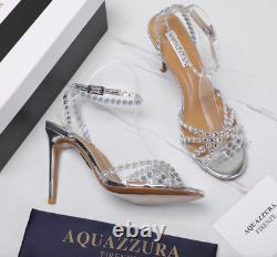 AQUAZZURA Tequila Blush Leather Sandals