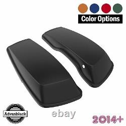 Advanblack Color Matched Normal Stretched Saddlebag Lids for Harley Touring 14+