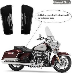 Advanblack No Cutout Extended Stretched Saddlebags Rear Fender For 14+ Harley