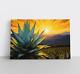 Agave Desert Landscape Painting Print Canvas Wall Art Mexico Tequila Bar Decor