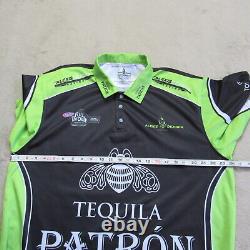 Alexis Dejoria Racing Polo Mens XL NHRA Tequila Patron Short Sleeve Black Green