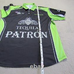 Alexis Dejoria Racing Polo Mens XL NHRA Tequila Patron Short Sleeve Black Green