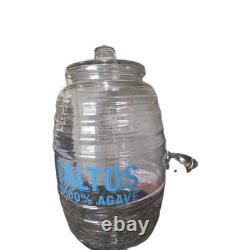 Altos Olmeca Aqua Fresca 3 gallons Vitrolero Glass Jar WithLadle Cocktails Tequila