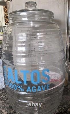 Altos Olmeca Aqua Fresca 3 gallons Vitrolero Glass Jar WithLadle Cocktails Tequila