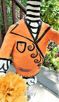 Amazing Day of the Dead Papier Mache TEQUILA DRINKER / signed A. GALICIA /1985