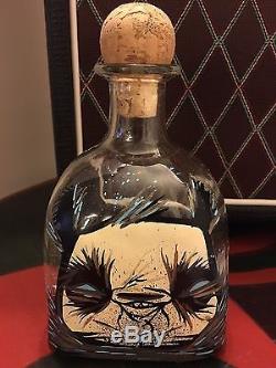 Angry Woebots Hand Painted Patron Tequila Bottle Kid Robot Dunny