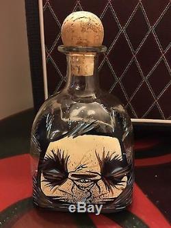Angry Woebots Hand Painted Patron Tequila Bottle Kid Robot Dunny