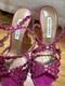 Aquazurra Tequila Embellished Heels, Size 38 Or Us 8