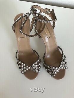 Aquazurra Tequila Sandal 105 Nude Size 36