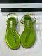 Aquazurra Tequila Plexi Thong Flat Lime Sandals Shoes 8b $750