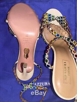 Aquazzura Tequila 105 Rainbow Heels Size 7 Size 37 Womens Dress Shoe Multicolor