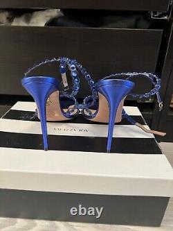 Aquazzura Tequila Blue Sandals Sz 37 Women's