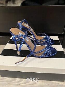 Aquazzura Tequila Blue Sandals Sz 37 Women's