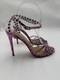 Aquazzura Tequila Plexi Sandals Vibrant Pink Metallic Snake Print Size 39